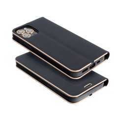 LUNA Book Gold for IPHONE 14 black | mobilo.lv