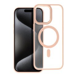 Matte Mag Cover case compatible with MagSafe for IPHONE 15 PRO MAX pink | mobilo.lv