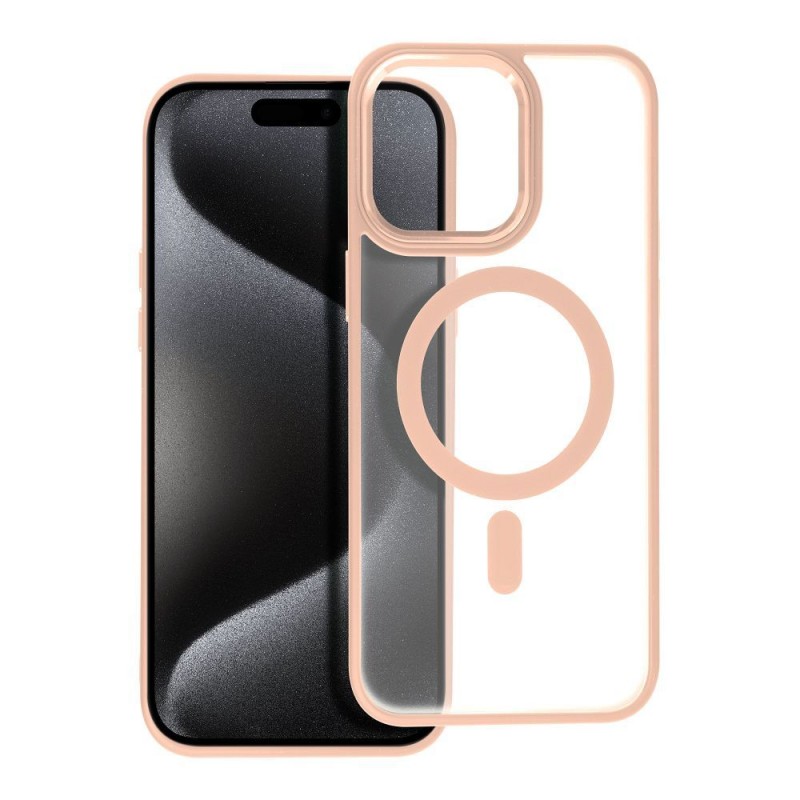 Matte Mag Cover case compatible with MagSafe for IPHONE 15 PRO MAX pink|mobilo.lv