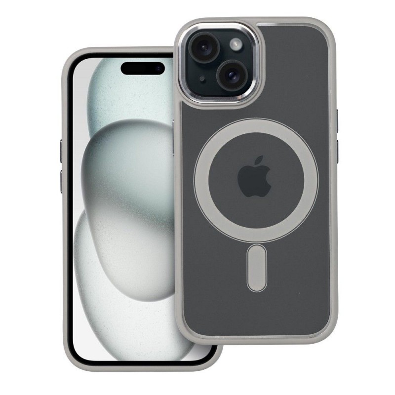 Color Edge Mag Cover case compatible with MagSafe for IPHONE 15 titatnium grey | mobilo.lv