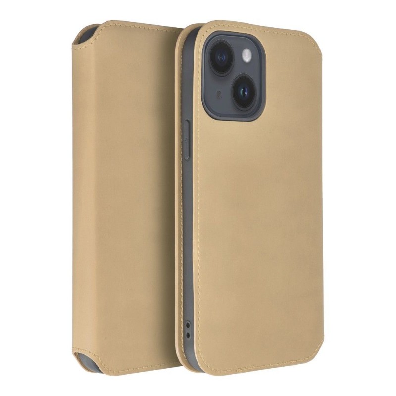 Dual Pocket book for IPHONE 15 gold|mobilo.lv