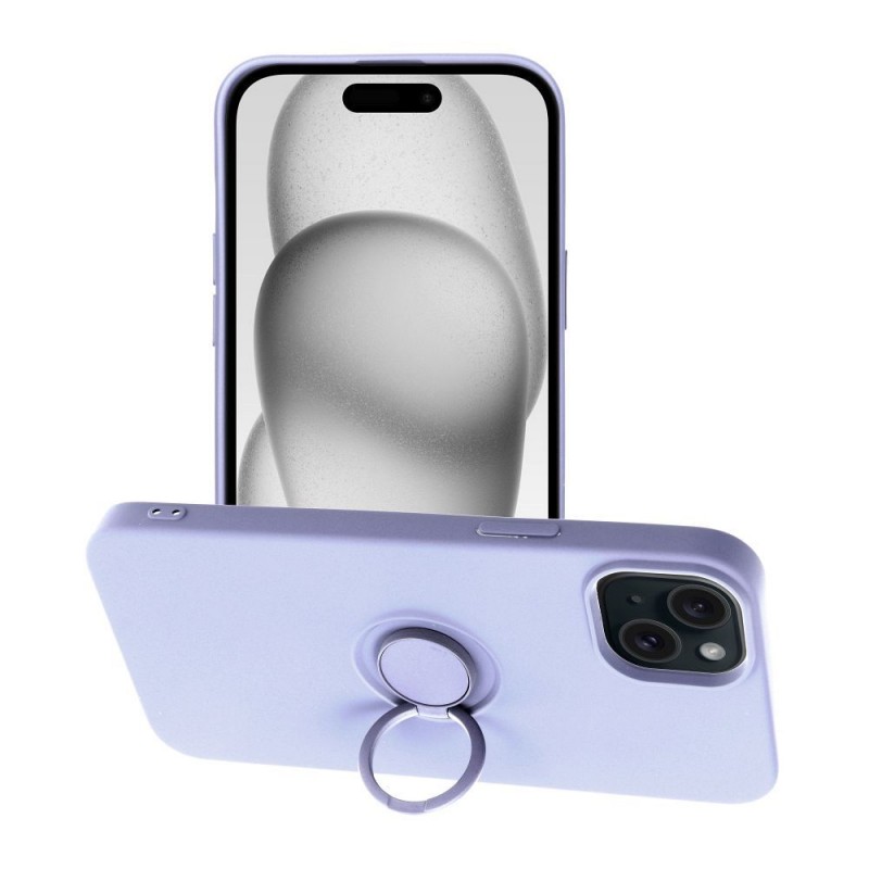 SILICONE RING Case for IPHONE 15 PLUS violet|mobilo.lv