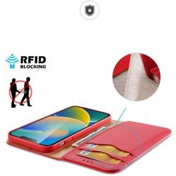 DUX DUCIS wallet case HIVO for IPHONE 15 red