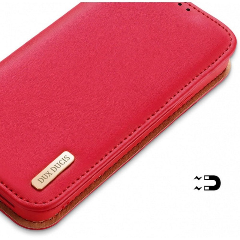 DUX DUCIS wallet case HIVO for IPHONE 15 red|mobilo.lv