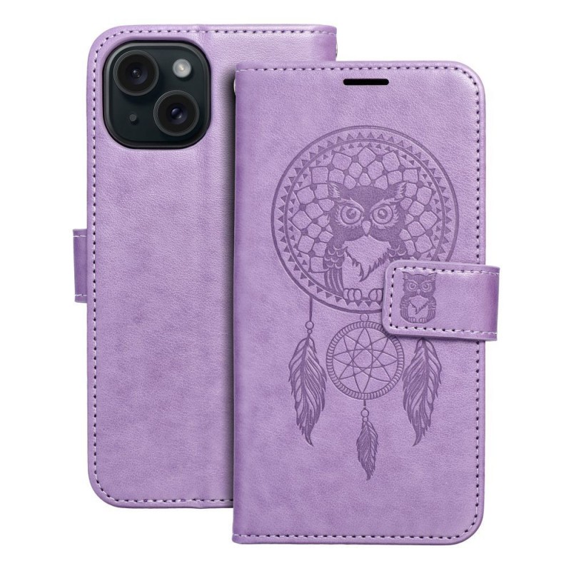 MEZZO Book case for IPHONE 15 dreamcatcher purple | mobilo.lv