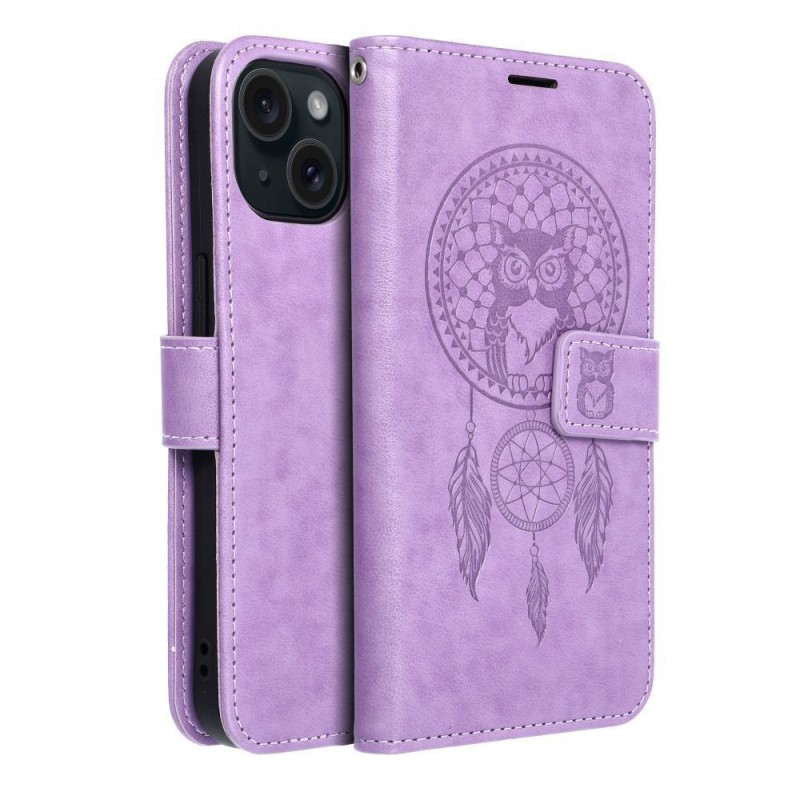 MEZZO Book case for IPHONE 15 dreamcatcher purple | mobilo.lv