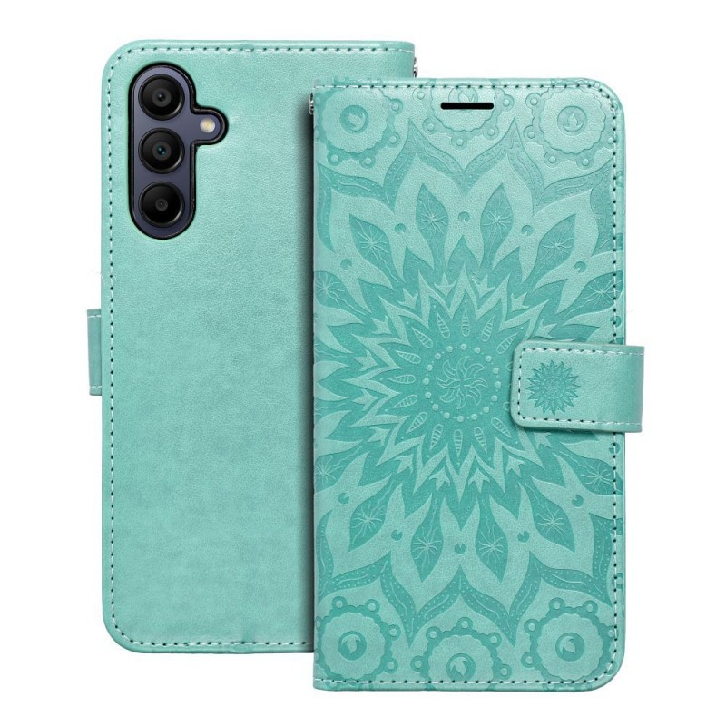 MEZZO Book case for SAMSUNG A15 4G / A15 5G mandala green|mobilo.lv