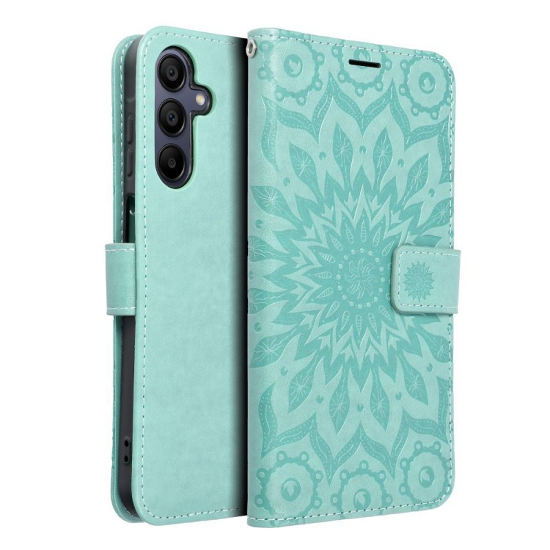 MEZZO Book case for SAMSUNG A15 4G / A15 5G mandala green | mobilo.lv