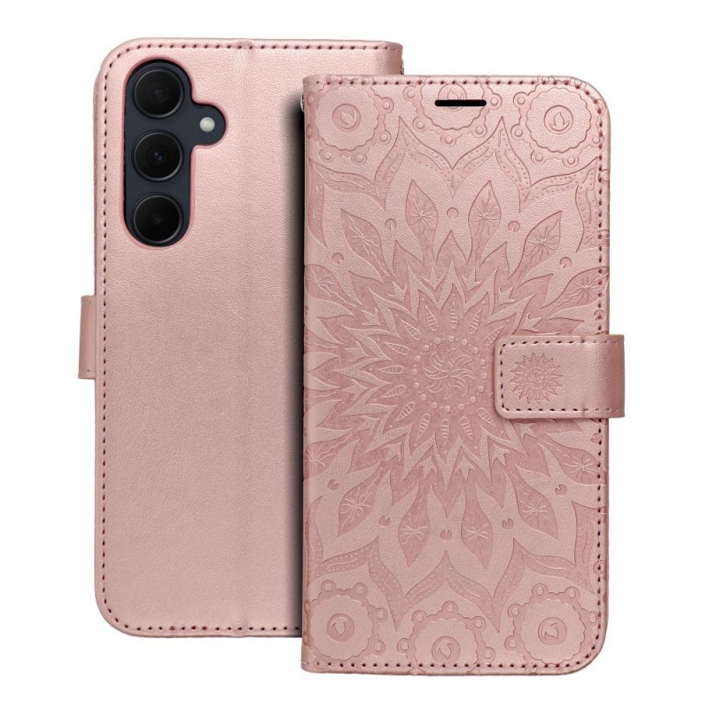 MEZZO Book case for SAMSUNG A35 5G mandala rose gold | mobilo.lv