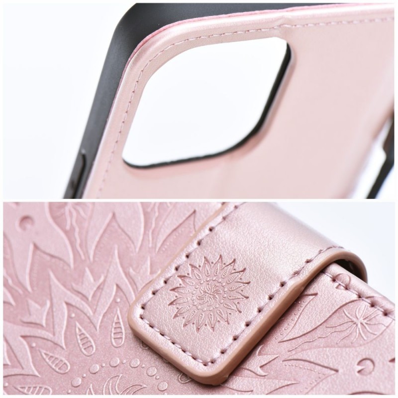 MEZZO Book case for SAMSUNG A35 5G mandala rose gold | mobilo.lv