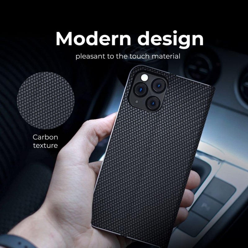 LUNA Book Carbon for SAMSUNG A55 5G black|mobilo.lv