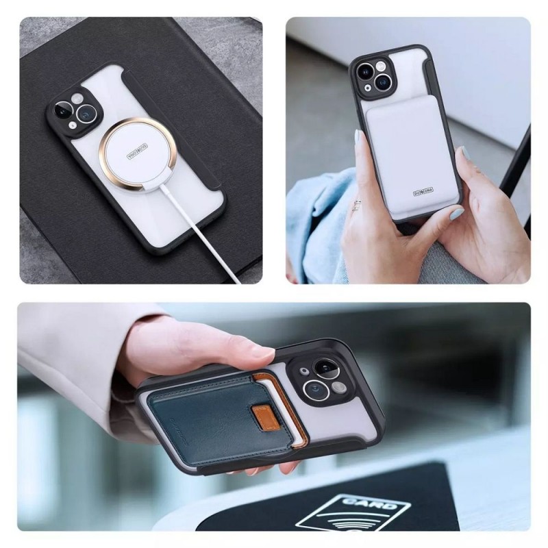 DUX DUCIS wallet case SKIN X PRO compatible with MagSafe for IPHONE 13 / 14 black | mobilo.lv