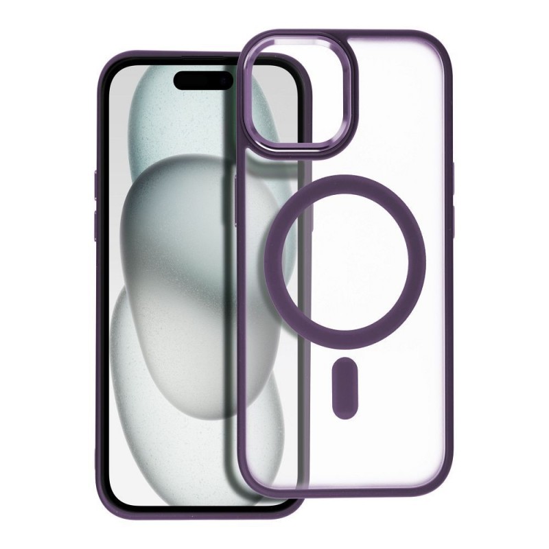 Matte Mag Cover case compatible with MagSafe for IPHONE 15 purple|mobilo.lv