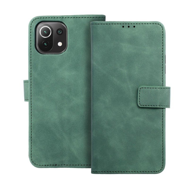 TENDER Book Case for XIAOMI Mi 11 Lite 5G / Mi 11 Lite LTE ( 4G ) / Mi 11 Lite NE green | mobilo.lv