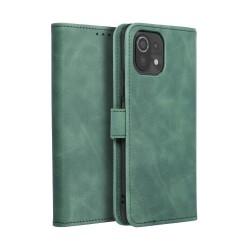 TENDER Book Case for XIAOMI Mi 11 Lite 5G / Mi 11 Lite LTE ( 4G ) / Mi 11 Lite NE green|mobilo.lv