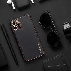 LEATHER Case for SAMSUNG Galaxy A55 5G black|mobilo.lv