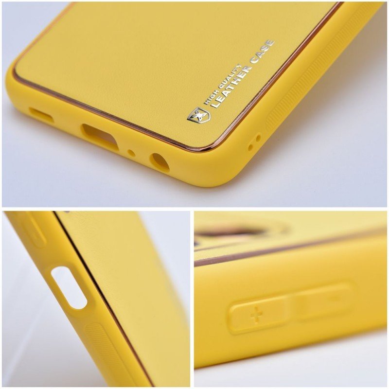 LEATHER Case for SAMSUNG Galaxy A25 5G yellow