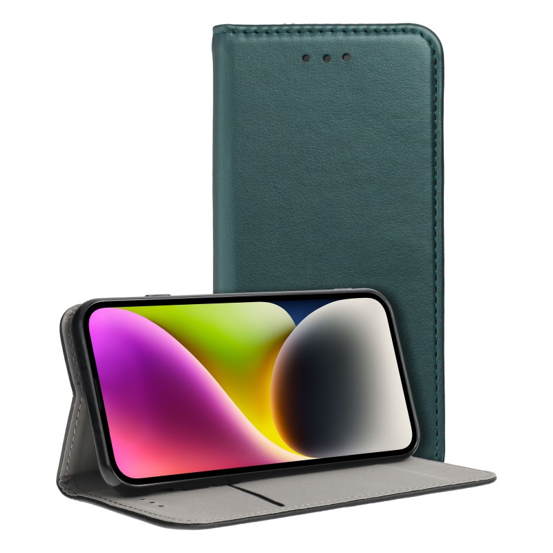 Smart Magneto book case for SAMSUNG A15 5G dark green|mobilo.lv