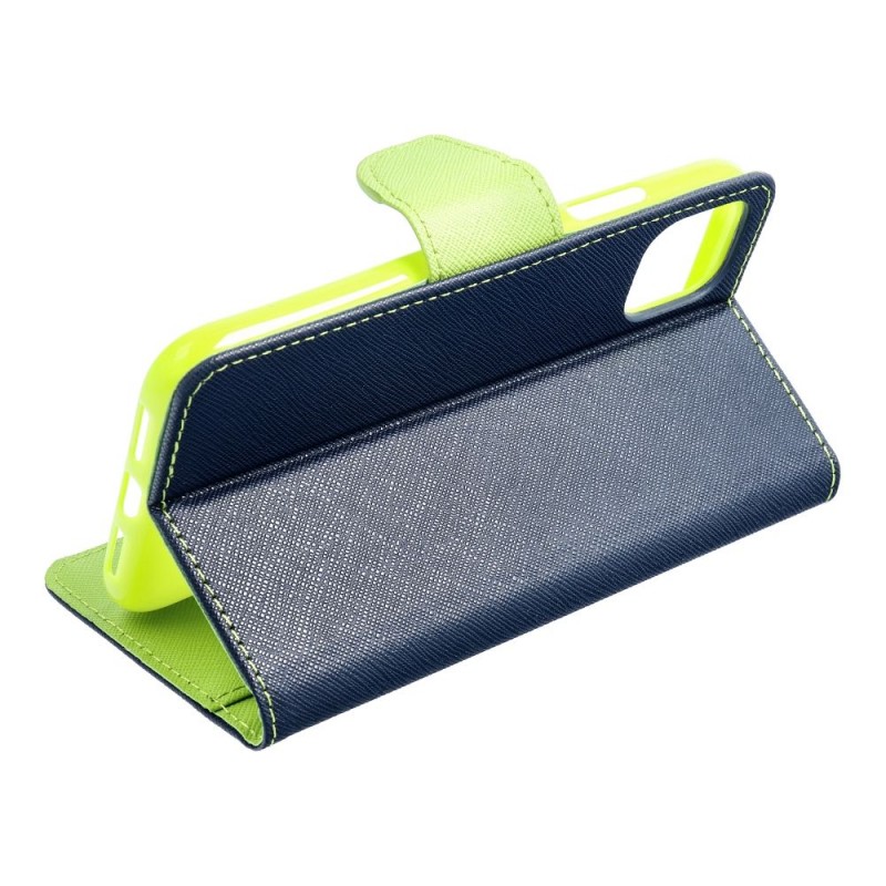 Fancy Book case for XIAOMI 13T navy / lime | mobilo.lv