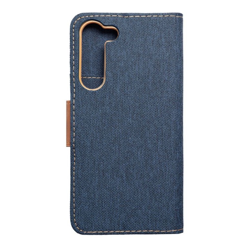 CANVAS Book case for SAMSUNG S23 Plus navy blue|mobilo.lv