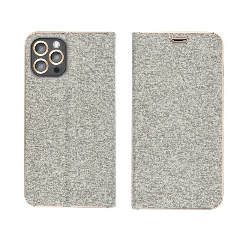 LUNA Book Gold for SAMSUNG S23 Ultra silver|mobilo.lv