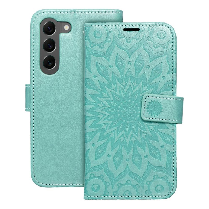 MEZZO Book case for SAMSUNG S23 Plus mandala green|mobilo.lv