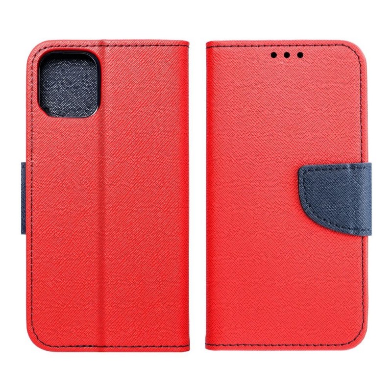 Fancy Book case for HUAWEI P8 Lite red/navy|mobilo.lv