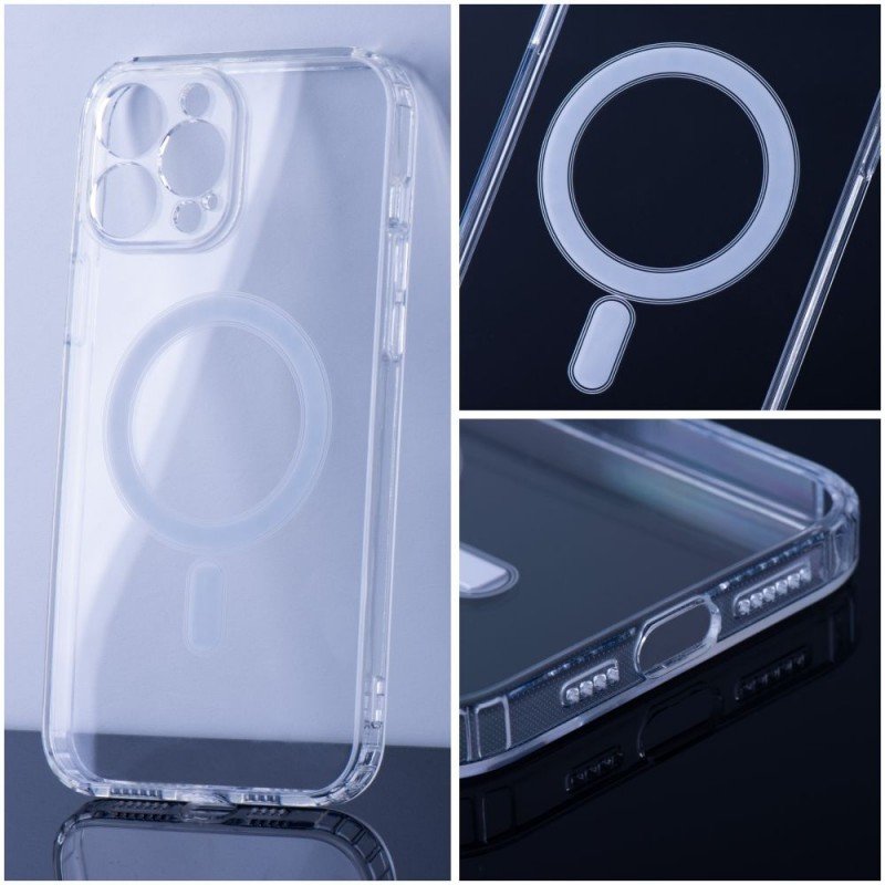 Clear Mag Cover case with camera protection compatible with