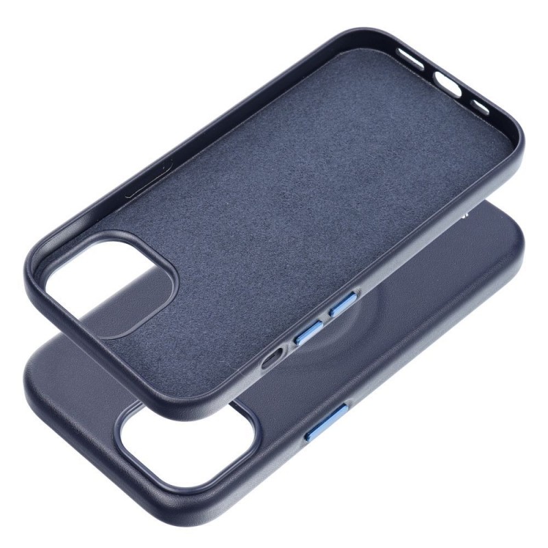 Roar Leather Mag Case - for iPhone 15 navy | mobilo.lv