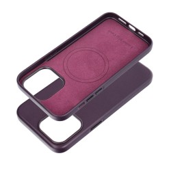 Leather Mag Cover for IPHONE 15 PRO MAX dark violet|mobilo.lv