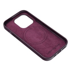 Leather Mag Cover for IPHONE 15 PRO MAX dark violet|mobilo.lv