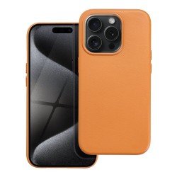 Leather Mag Cover for IPHONE 15 PRO orange