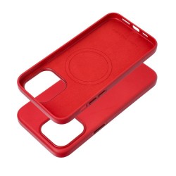 Leather Mag Cover for IPHONE 15 PRO MAX red | mobilo.lv