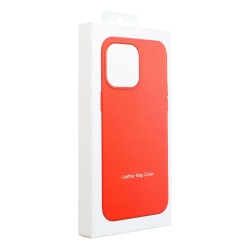 Leather Mag Cover for IPHONE 15 PRO MAX red | mobilo.lv