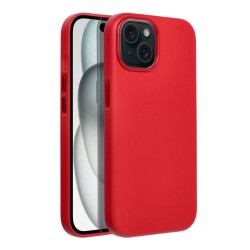 Leather Mag Cover for IPHONE 15 red | mobilo.lv