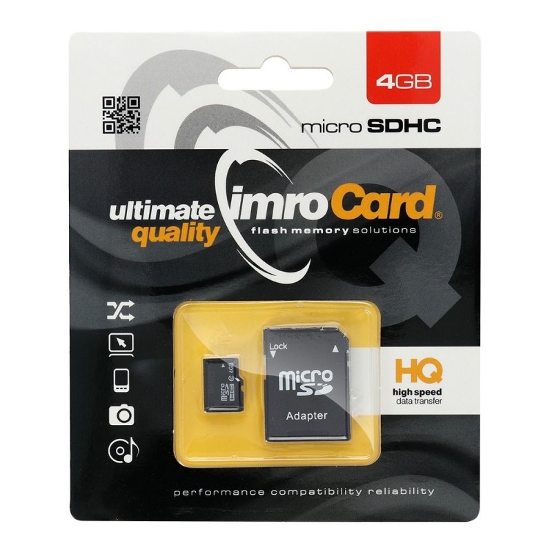 Universal memory card 4GB microSDHC cl. 10 + adapter -