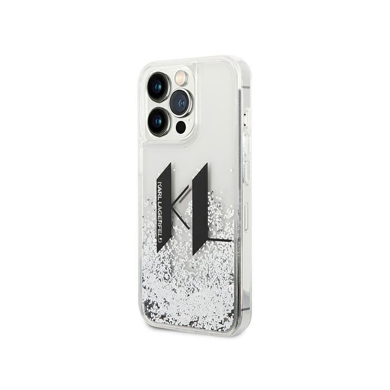 Karl Lagerfeld KLHCP14XLBKLCS iPhone 14 Pro Max 6,7" srebrny/silver hardcase Liquid Glitter Big KL|mobilo.lv