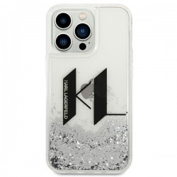 Karl Lagerfeld KLHCP14XLBKLCS iPhone 14 Pro Max 6,7" srebrny/silver hardcase Liquid Glitter Big KL|mobilo.lv