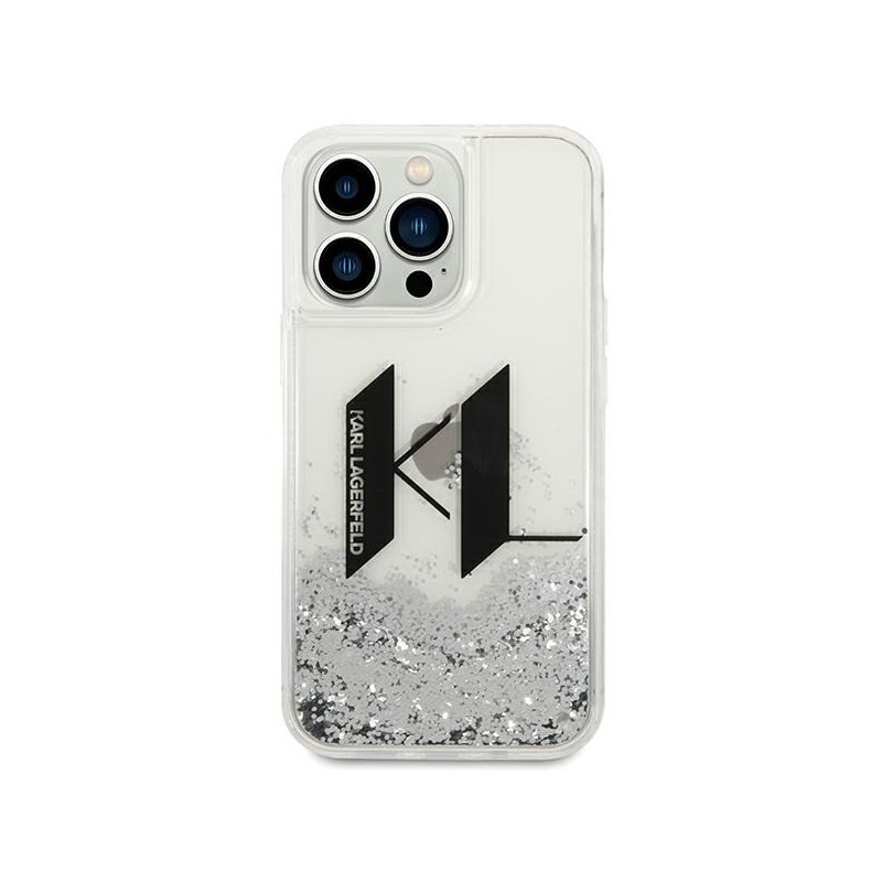 Karl Lagerfeld KLHCP14XLBKLCS iPhone 14 Pro Max 6,7" srebrny/silver hardcase Liquid Glitter Big KL | mobilo.lv