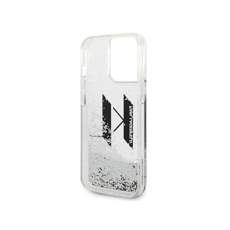 Karl Lagerfeld KLHCP14XLBKLCS iPhone 14 Pro Max 6,7" srebrny/silver hardcase Liquid Glitter Big KL|mobilo.lv