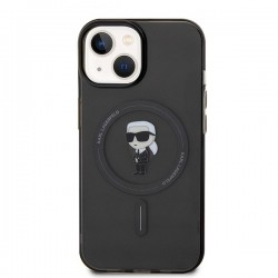 Karl Lagerfeld KLHMP14SHFCKNOK iPhone 14 / 15 / 13 6.1" black/black hardcase IML Ikonik MagSafe|mobilo.lv