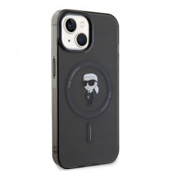 Karl Lagerfeld KLHMP14SHFCKNOK iPhone 14 / 15 / 13 6.1" black/black hardcase IML Ikonik MagSafe|mobilo.lv