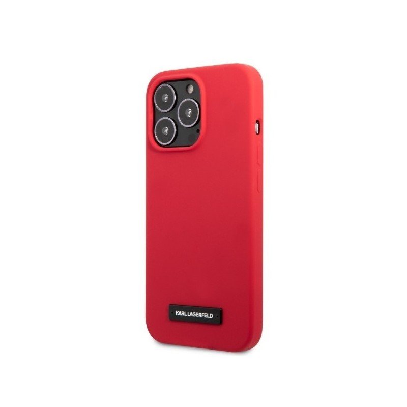 Karl Lagerfeld KLHCP13LSLMP1R iPhone 13 Pro / 13 6.1" hardcase red/red Silicone Plaque | mobilo.lv