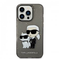 Karl Lagerfeld Glitter Karl&Choupette case for iPhone 14 Pro -