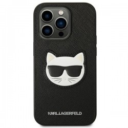 Karl Lagerfeld KLHCP14LSAPCHK iPhone 14 Pro 6,1" hardcase czarny/black Saffiano Choupette Head Patch | mobilo.lv