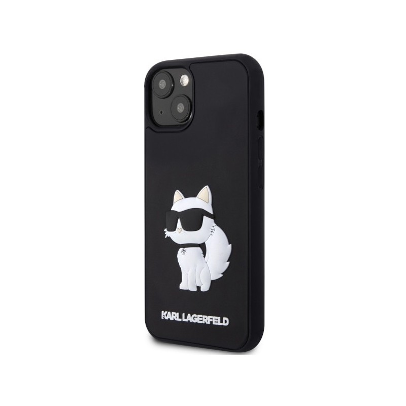 Karl Lagerfeld KLHCP14S3DRKHNK iPhone 14 6.1" black/black hardcase Rubber Choupette 3D|mobilo.lv