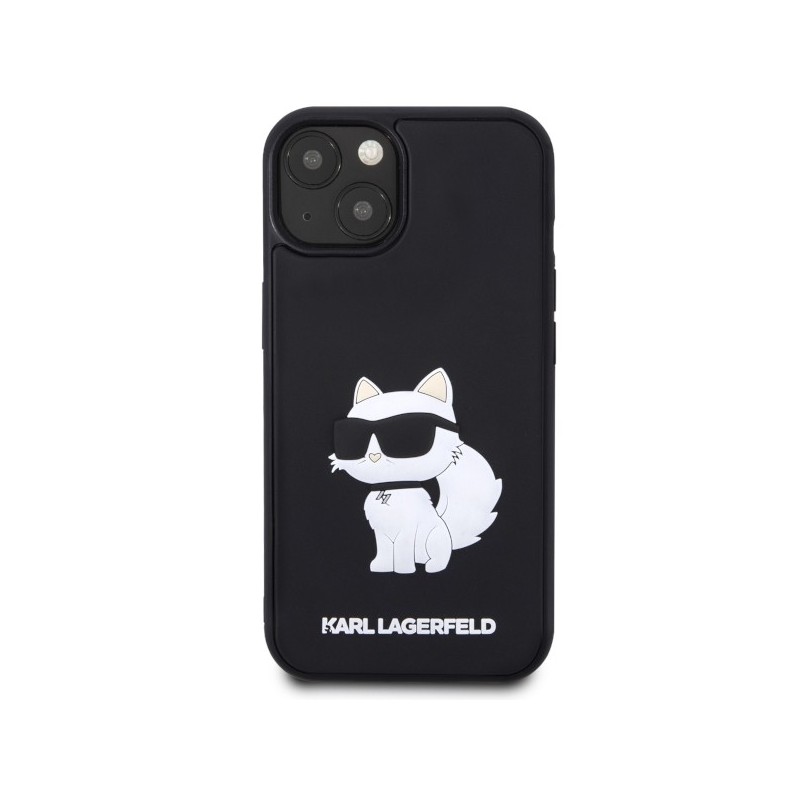 Karl Lagerfeld KLHCP14S3DRKHNK iPhone 14 6.1" black/black hardcase Rubber Choupette 3D|mobilo.lv