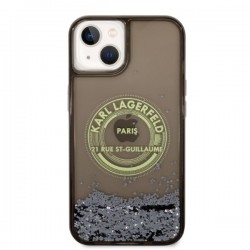 Karl Lagerfeld Liquid Glitter RSG case for iPhone 14 - black|mobilo.lv