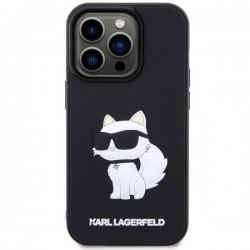 Karl Lagerfeld KLHCP14X3DRKHNK iPhone 14 Pro Max 6.7" black/black hardcase Rubber Choupette 3D|mobilo.lv