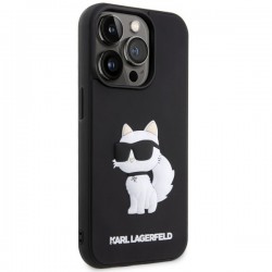 Karl Lagerfeld KLHCP14X3DRKHNK iPhone 14 Pro Max 6.7" black/black hardcase Rubber Choupette 3D | mobilo.lv